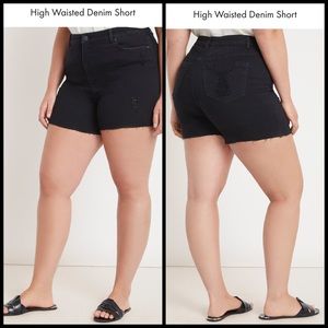 Eloquii High Wasted Denim Shorts